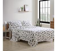 Eddie Bauer - Parure de lit en Flanelle de Coton Chaude et Respirante avec Poches Profondes, brossée pour Plus de Douceur, décoration d'intérieur Confortable, certifiée Oeko-Tex (Famille d'ours, lit