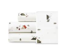 Eddie Bauer - Parure de lit en Percale de Coton pour lit Simple, décoration d'intérieur croustillante et fraîche (Cascade Camping, lit Simple)