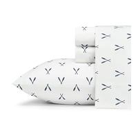 Eddie Bauer - Parure de lit en Percale de Coton pour lit Simple XL, décoration d'intérieur croustillante et fraîche (Eddies Oar, Twin XL)