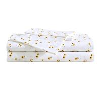 Eddie Bauer - Parure de lit, literie en Percale de Coton avec taies d'oreiller Assorties, Gracieuse et Respirante, 200 Fils au Pouce carré, Essentiels de Confort Classiques (Jaune Tournesol, lit