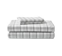Eddie Bauer - Parure de lit pour Grand lit, en Flanelle de Coton Chaude et Respirante avec Poches Profondes, brossée pour Plus de Douceur, décoration d'intérieur Confortable, certifiée Oeko-Tex