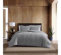 Eddie Bauer Parure de lit Preston Gris foncé, lit Double/Grand lit
