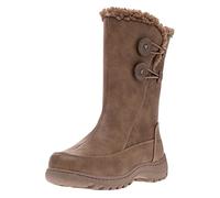 Eddie Bauer Women's Cold Weather Boots Side Zipper Dual Button Bottes Amanda pour Femme-Fermeture éclair latérale-Double Bouton, Marron, 38.5 EU