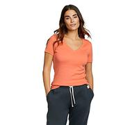 Eddie Bauer Women's Favorite Short-Sleeve V-Neck T-Shirt, Dusty Coral, Medium