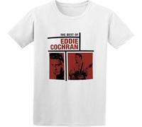 Eddie Cochran The Best of Eddie Cochran Unisex Crew Neck Cotton Tee Men's Short-Sleeve T-Shirts White L