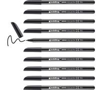 edding 1200 colour pen fine - black - 10 pens - round tip 1 mm - felt-tip pen fo