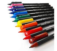Edding - 1200 colourpen - Pointe ogive moyenne fibrepen - 1.0 mm - Pochette de 10