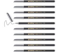 edding 1200 feutre de coloriage métallique - argent - 10 stylos - pointe ronde 1