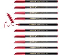 edding Feutres E-1200 – Lot de 10, pointe calligraphique 1–3 mm – Rouge métallisé (G)