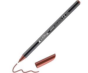 edding 1200 Feutre de coloriage pointe fine - marron - 1 stylo - pointe ronde 1 mm - stylo pour ecriture, dessin, coloriage