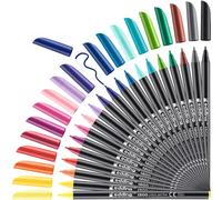 edding 1200 feutre de coloriage pointe fine - multicolore -12 stylos + 2 gratuits - pointe ronde 1 mm - feutre pour dessiner et écrire -set de rentrée des classes - trousse à crayons à peindre incluse