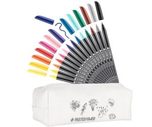 edding 1200 feutre de coloriage pointe fine - multicolore -12 stylos + 2 gratuits - pointe ronde 1 mm - feutre pour dessiner et écrire -set de rentrée des classes - trousse à crayons à peindre incluse