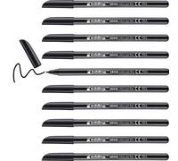 edding 1200 Feutre de coloriage pointe fine - noir - 10 stylos - pointe ronde 1 mm - stylo pour ecriture, dessin, coloriage