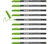 edding 1200 Feutre de coloriage pointe fine - vert clair - 10 stylos - pointe ronde 1 mm - stylo pour ecriture, dessin, coloriage