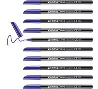 edding 1200 Feutre de coloriage pointe fine - violet - 10 stylos - pointe ronde 1 mm - stylo pour ecriture, dessin, coloriage