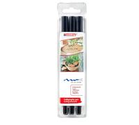 Edding 1255 Calligraphie Stylo Ensemble Portefeuille De 3 Noir Encre 2mm, 3.5mm,