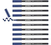 edding 1255 feutre calligraphie - bleu acier - 10 stylos - pointe calligraphique 5 mm - feutre pour papier, bois, terre cuite, toile - pour débutants, lettrage,bullet journals, cartes de vœux, agendas