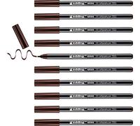 EDDING E-1255 LOT DE 10 FEUTRES DE COLORIAGE AVEC POINTE CALLIGRAPHIQUE 2 MM MARRON FONCÉ Marron G
