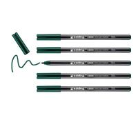 edding 1300 feutre de coloriage fin pointe moyenne - bouteille verte - 5 stylos - pointe ronde 2 mm - pour dessiner et écrire - pour l'école, les mandalas, le doodling, les bullet journals