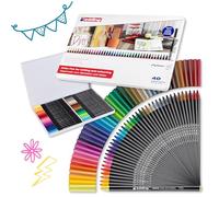 edding Feutres de coloriage E-1300/40 S Pointe ogive 3 mm Lot de 30 Coloris assortis G