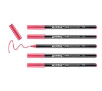 edding Feutres de coloriage E-1300 – Lot de 5, pointe ogive 3 mm – Rose foncé