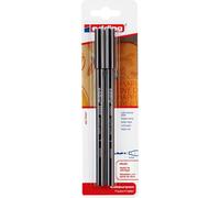edding 1300 Feutre de coloriage médium - noir - 2 feutres - pointe ogive 2 mm - feutre pour dessiner et écrire - feutre pour l'école, mandala, bullet journal