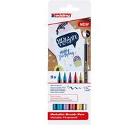EDDING 1340-6 1340 Étui pour feutres Brushpen métallisé - 6 pièces, assorties
