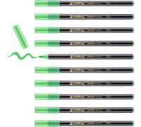 edding 1340 feutre pointe pinceau - bleu clair - 10 stylos - pointe de pinceau flexible - feutre pour la peinture, l'écriture et le dessin - carnets, mandalas, calligraphie