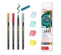 edding Feutre pinceau 1340 – métallique brillant 1–6 mm haute opacité – Set Noël 4