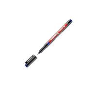 edding 140 S feutre permanent - bleu - 1 stylo - pointe ronde,3 mm - stylo pour écrire sur du verre, du plastique, des films et surfaces lisses - à séchage rapide, résistant aux taches et étanche