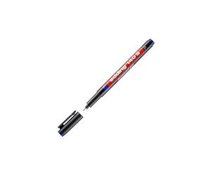 edding 140 S feutre permanent - bleu - 1 stylo - pointe ronde,3 mm - stylo pour écrire sur du verre, du plastique, des films et surfaces lisses - à séchage rapide, résistant aux taches et étanche