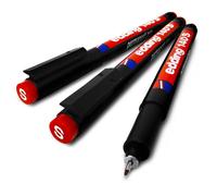 Edding 140S Permanent Stylo - Superfine 0.3mm Pointe - Lot de Trois Rouge