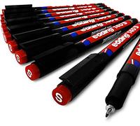 Edding 140S Stylo permanente - Pointe Superfine 0,3 mm - Boîte de 10 Rouge