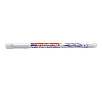 edding 1500 Feutre pastel - blanc - 1 stylo - pointe ronde 1-3 mm - feutre semi-transparent - pour colorier, écrire et dessiner sur du papier et du carton noirs, foncés ou clairs