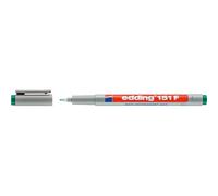 edding 151 F stylo non-permanent - vert - 1 stylo - plume ronde,6 mm - stylo pour écrire sur le verre, le plastique, les films et les surfaces lisses - séchage rapide, peut être corrigé à l'eau