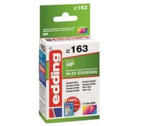 Edding 18-163 Cartouche d'encre individuelle EDD-163 remplaçant le modèle HP 22 C9352AE, trois couleurs