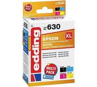 Edding Encre remplace Epson 603XL, T03A6, T03A1, T03A2, T03A3, T03A4 compatible pack bundle couleur EDD-630 18-630