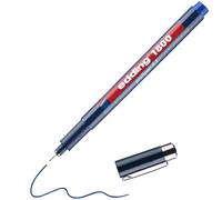 edding 1800 feutre fin de précision - bleu - 1 stylo - largeur de trait,25 mm - feutre fin pour une écriture et des esquisses précises - Pointe fine gainée métal - adapté aux règles et aux pochoirs