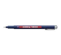 edding 1800 feutre fin de précision - noir - 1 stylo - Largeur de trait,5 mm - feutre fin pour une écriture et des esquisses précises - Pointe fine gainée métal - adapté aux règles et aux pochoirs