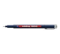 edding 1800 feutre fin de précision - noir - 1 stylo - Largeur de trait,5 mm - feutre fin pour une écriture et des esquisses précises - Pointe fine gainée métal - adapté aux règles et aux pochoirs