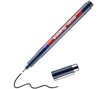 edding 1800 feutre fin de précision - noir - 1 stylo - largeur de trait,7 mm - feutre fin pour une écriture et des esquisses précises - Pointe fine gainée métal - adapté aux règles et aux pochoirs