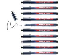 edding 1800 profipen - black - 10 pens - line width 0.5 mm - fineliner pen for p