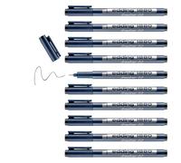 edding 1880 Feutre fin de précision - Noir - 10 stylos - Largeur de trait,3 mm - Feutre fin pour une écriture et des esquisses précises - Pointe fine gainée métal - adapté aux règles et aux pochoirs