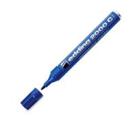 edding 2000 C Marqueur permanent - bleu - 1 stylo - pointe ronde 1,5-3 mm - sèche vite - résiste à l'eau et à l'essuyage - pour carton, plastique, bois, métal - marqueur universel, Unité