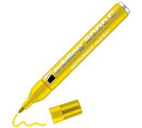 edding 2000 C Marqueur permanent - jaune - 1 stylo - pointe ronde 1,5-3 mm - sèche vite - résiste à l'eau et à l'essuyage - pour carton, plastique, bois, métal - marqueur universel