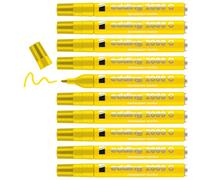 Edding 2000 C Marqueur permanent - jaune - 10 stylos - marqueur universel | pointe ronde 1,5-3 mm - sèche vite - résiste à l'eau et à l'essuyage - pour carton, plastique, bois, métal