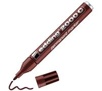 edding 2000 C Marqueur permanent - marron - 1 stylo - pointe ronde 1,5-3 mm - sèche vite - résiste à l'eau et à l'essuyage - pour carton, plastique, bois, métal - marqueur universel