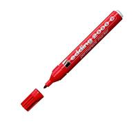edding 2000 C Marqueur permanent - rouge - 1 stylo - pointe ronde 1,5-3 mm - sèche vite - résiste à l'eau et à l'essuyage - pour carton, plastique, bois, métal - marqueur universel