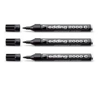 Edding 2000c marqueur permanent pointe noire type 3 pièce(s)