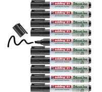 edding 21 EcoLine Permanent Marker Bullet Tip 1.5-3mm Line Black (Pack 10)